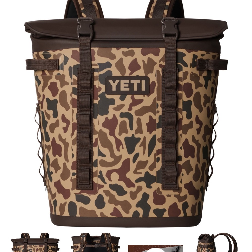 YETI Brown and Tan Camouflage Backpack Cooler